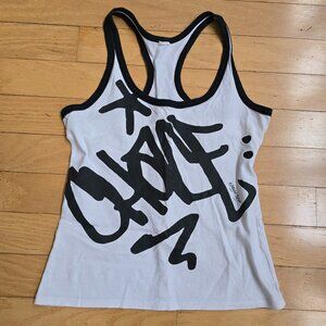 Calvin Klein X Claw Money | Y2K white racer back tank top | WMS S